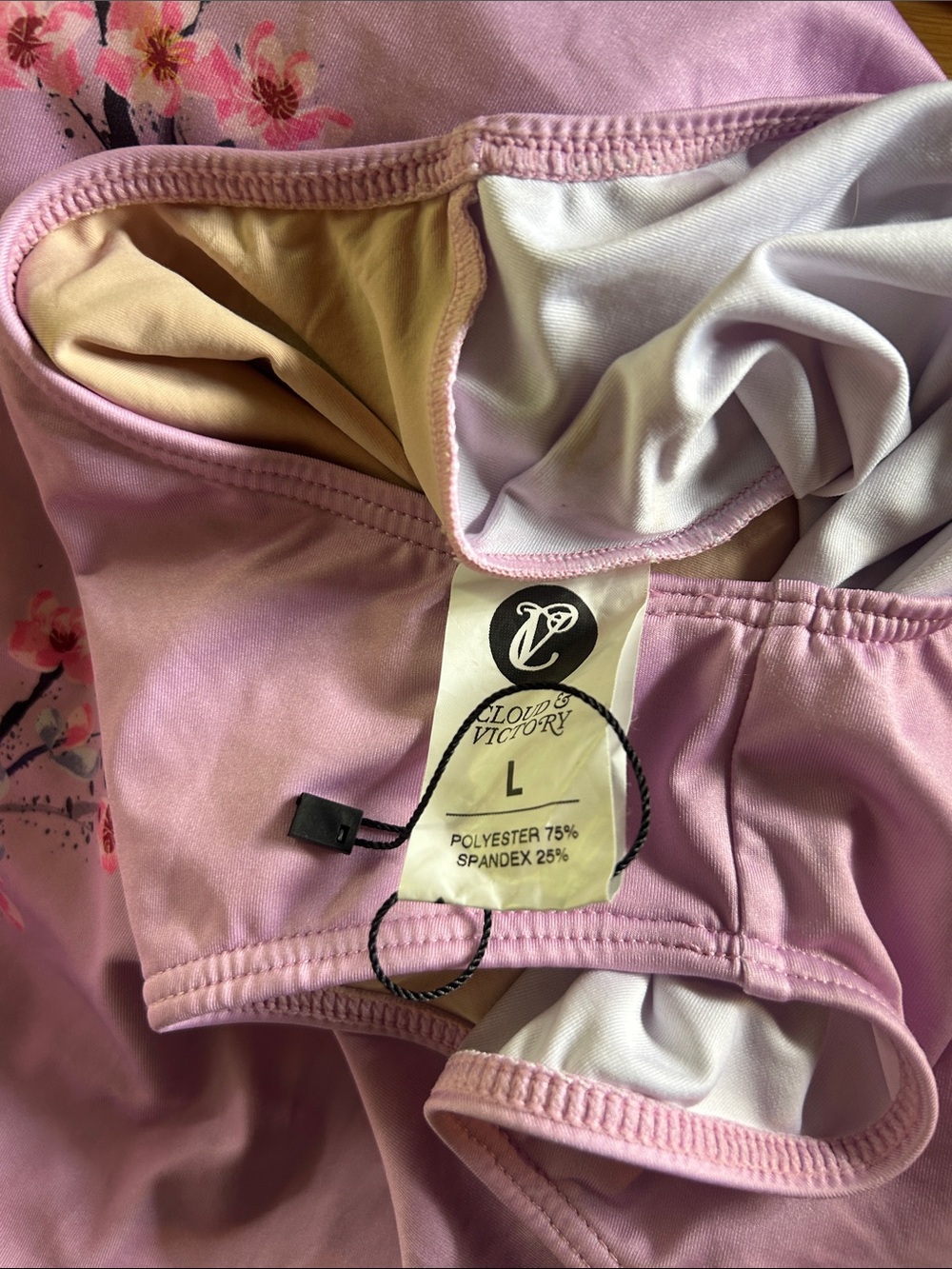 Cloud & Victory Sakura lilac and beige mesh leotard rare sold out adult large - Picture 8 of 11